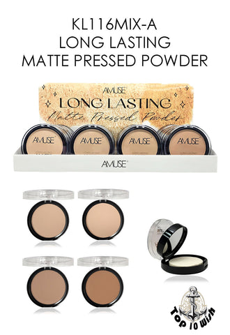 Amuse Matte Pressed Powder with Mirror and Applicator 0.35oz