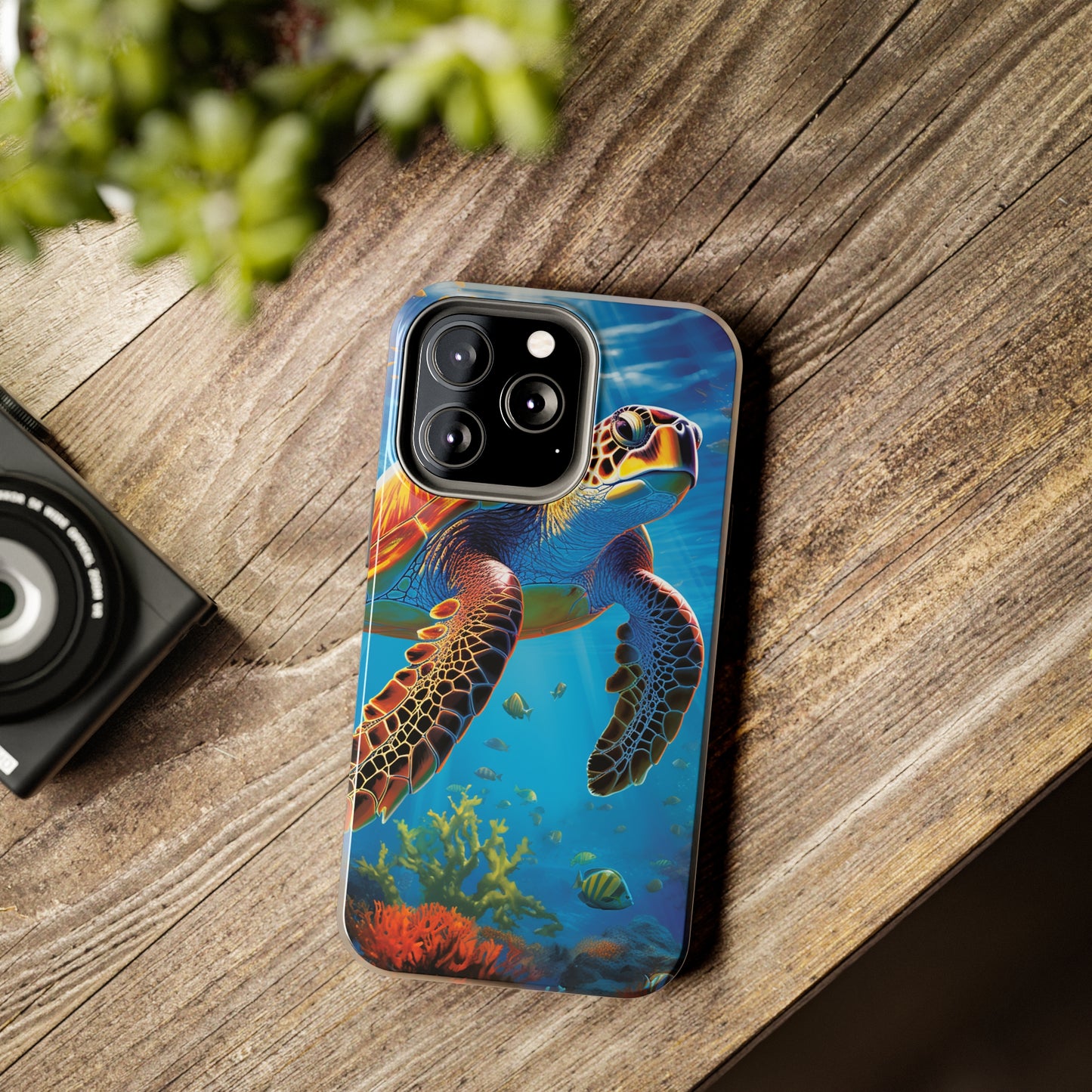 Serene Depths: A Majestic Sea Turtle Journey - Phone  Tough Cases