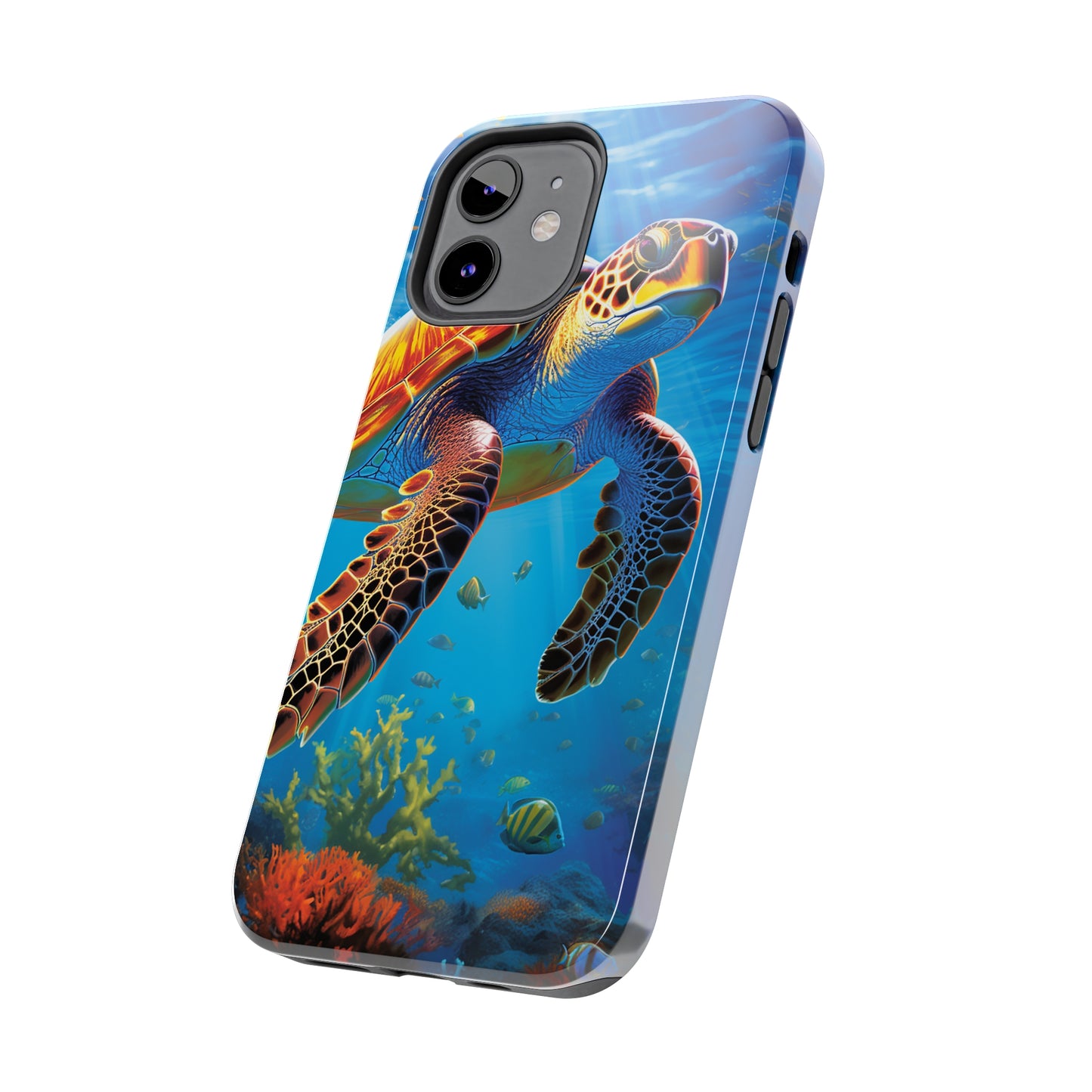 Serene Depths: A Majestic Sea Turtle Journey - Phone  Tough Cases