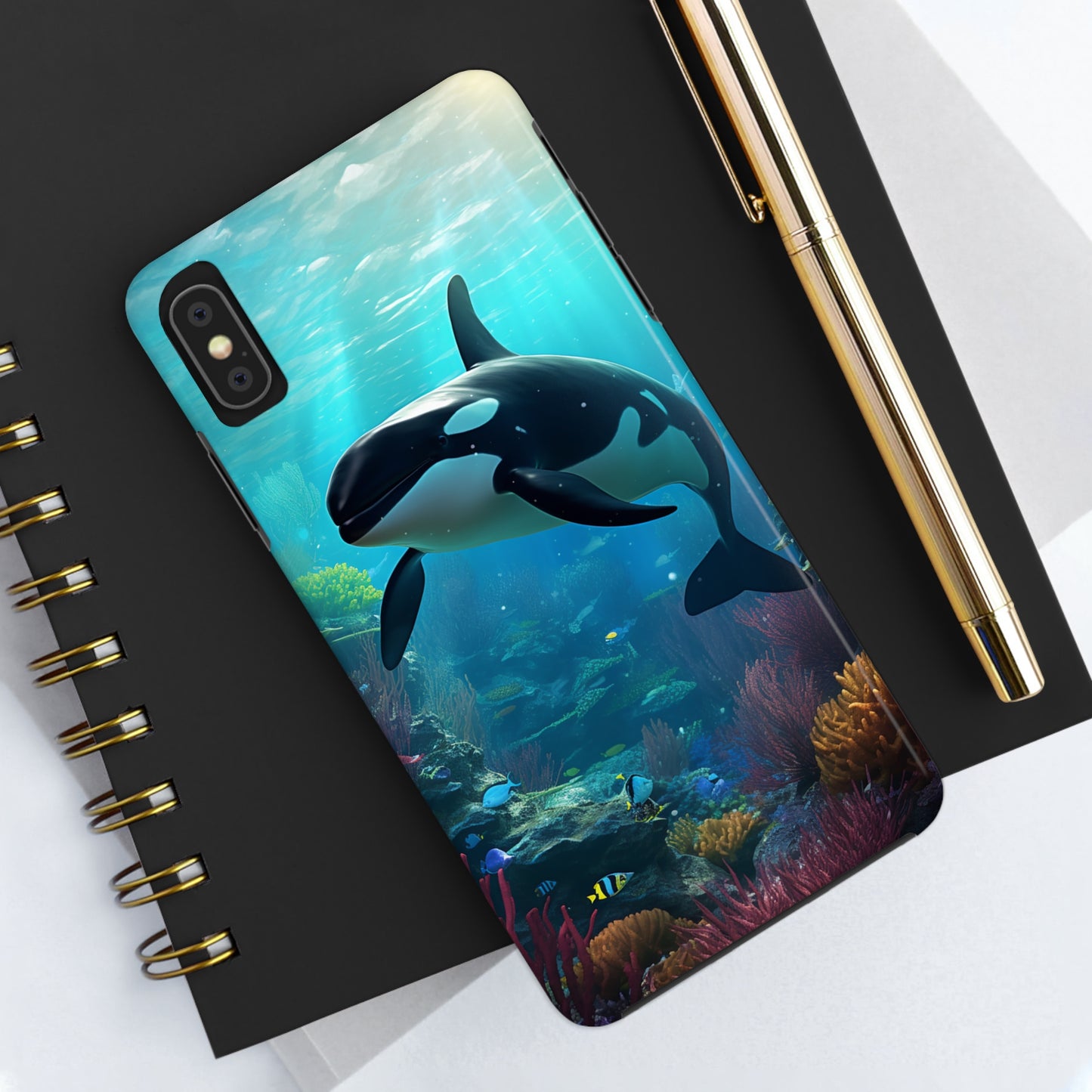 "Ocean Majesty: Killer Whale Submersion" Tough Phone Cases