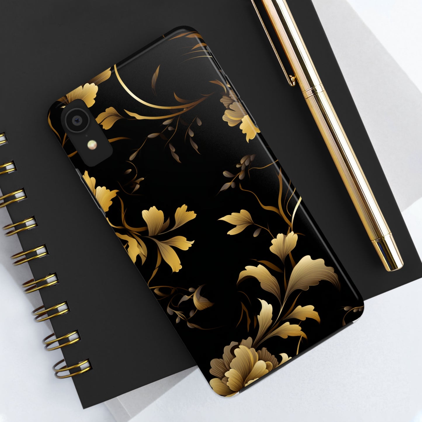 Golden Flowers Tough Phone Cases