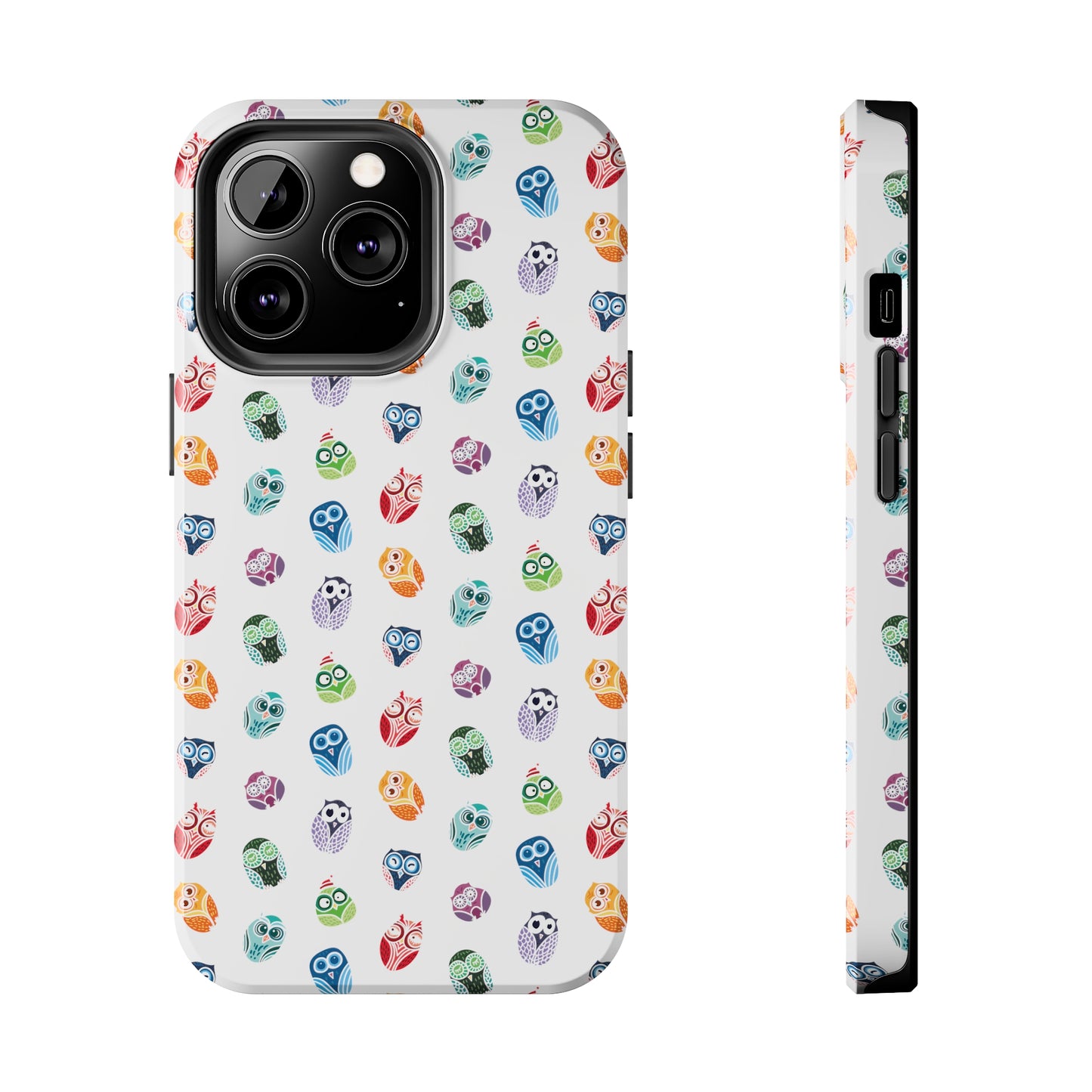 Funny Colorful Owls Tough iPhone Case, Samsung Case