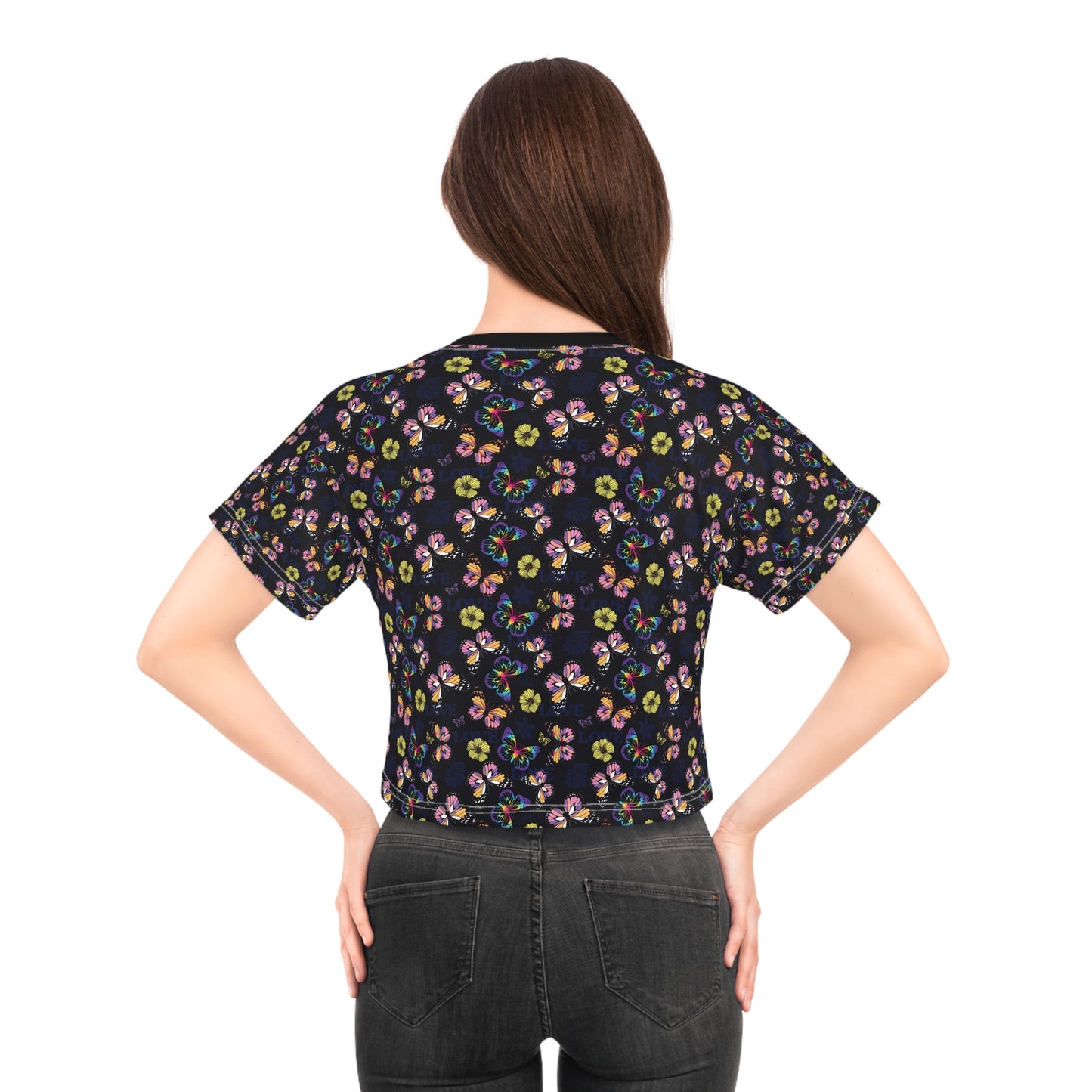 Butterfly Crop Tee (AOP)