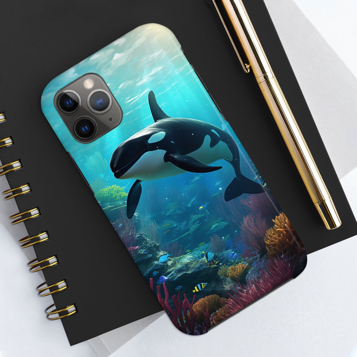 "Ocean Majesty: Killer Whale Submersion" Tough Phone Cases