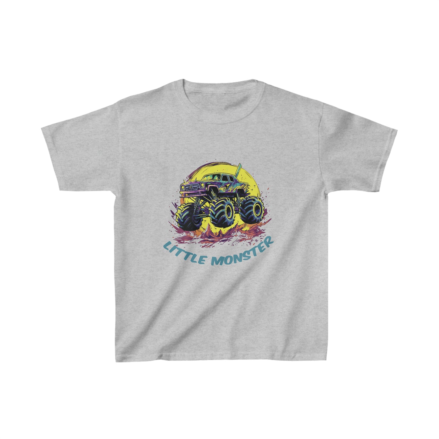 Monster Truck with Tittle "Little Monster" Kids Heavy Cotton™ Tee