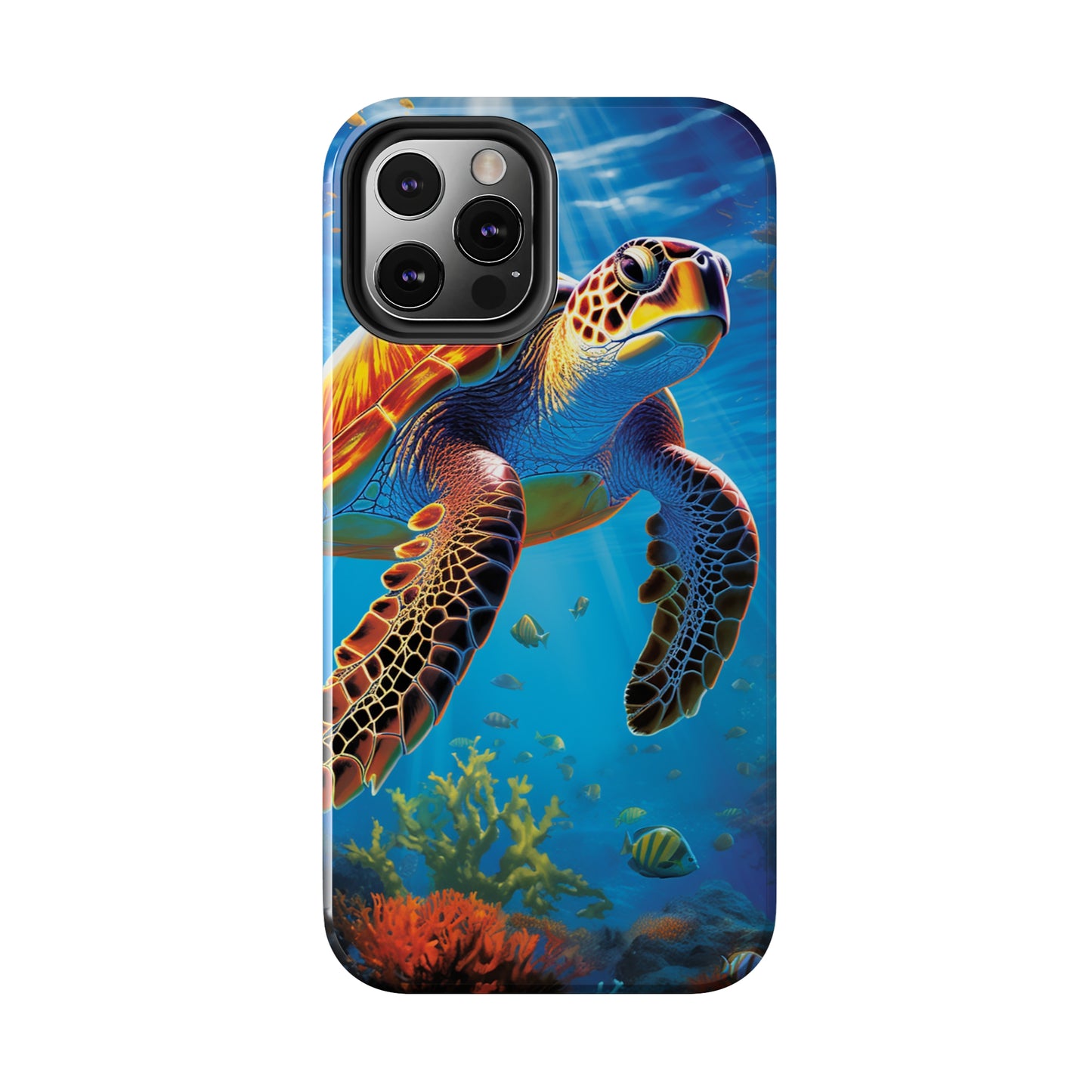 Serene Depths: A Majestic Sea Turtle Journey - Phone  Tough Cases