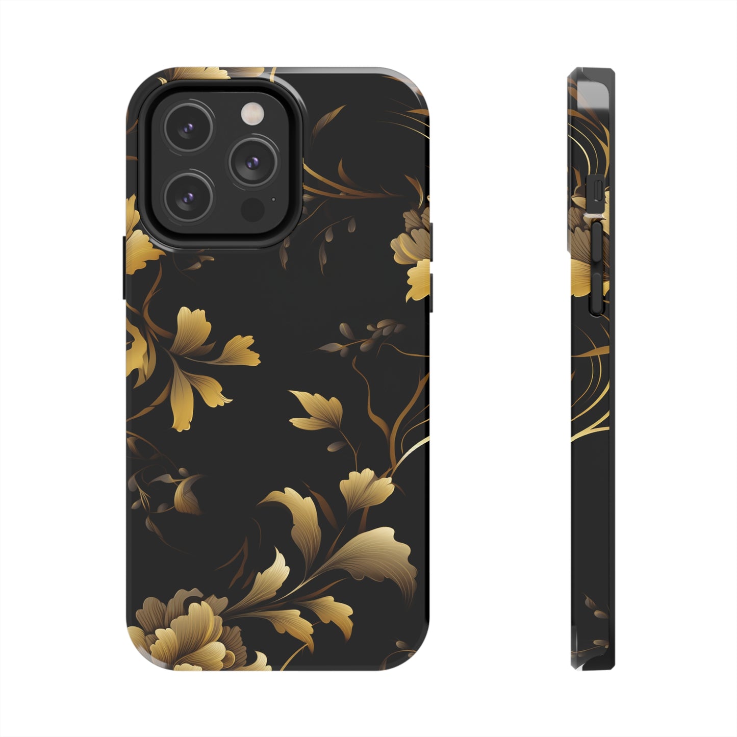 Golden Flowers Tough Phone Cases