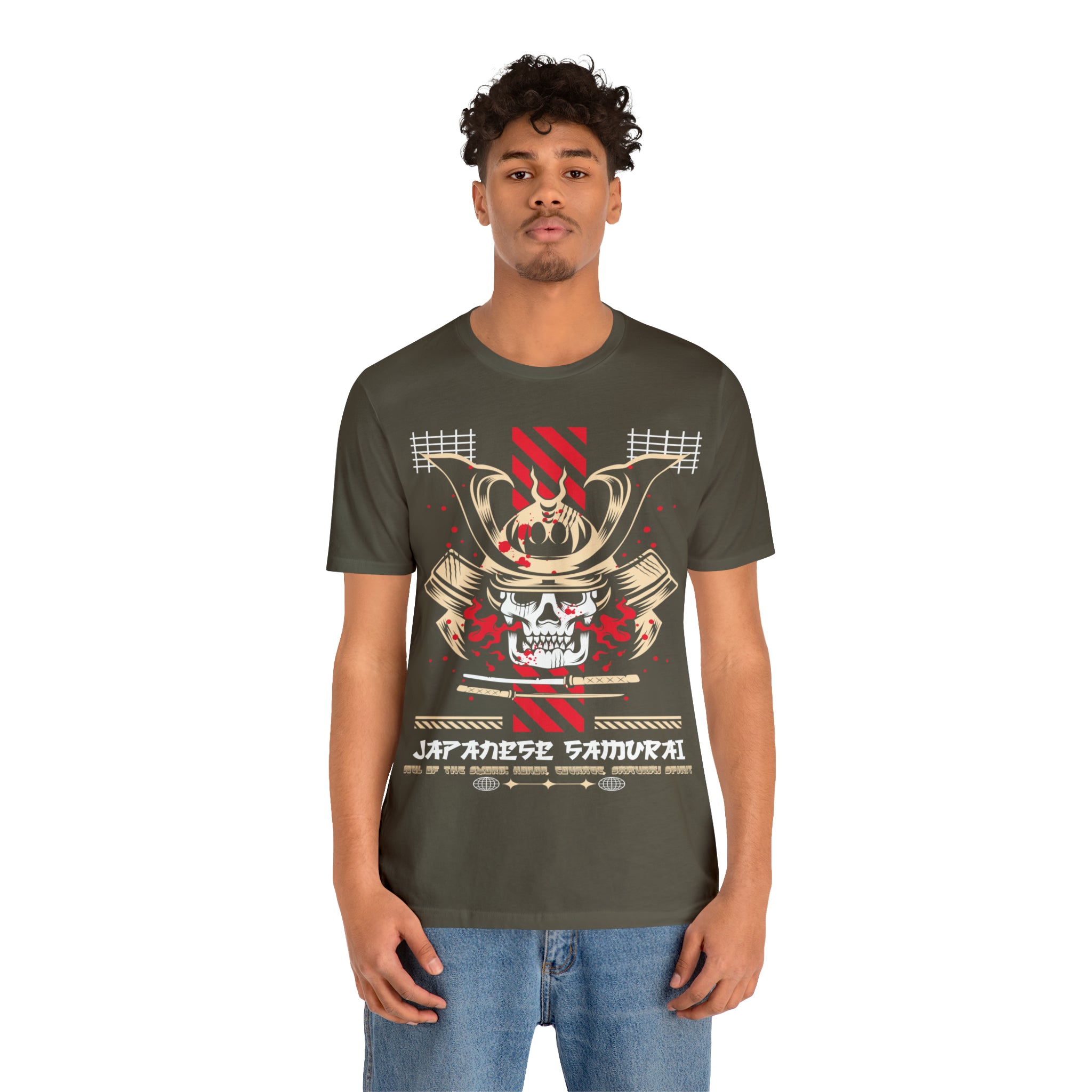 Soul of the Sword: Honor, Courage, Samurai Spirit Men Jersey Short Sleeve Tee