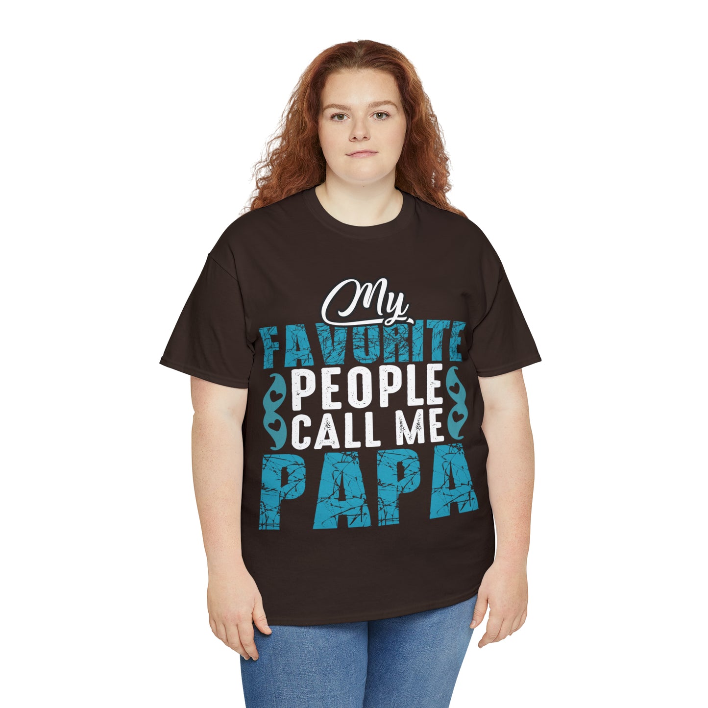 Father's Day T-Shirt My Favorite People Call Me Papa Gift Present Cotton Tee