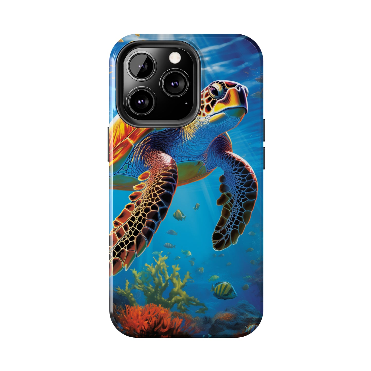 Serene Depths: A Majestic Sea Turtle Journey - Phone  Tough Cases