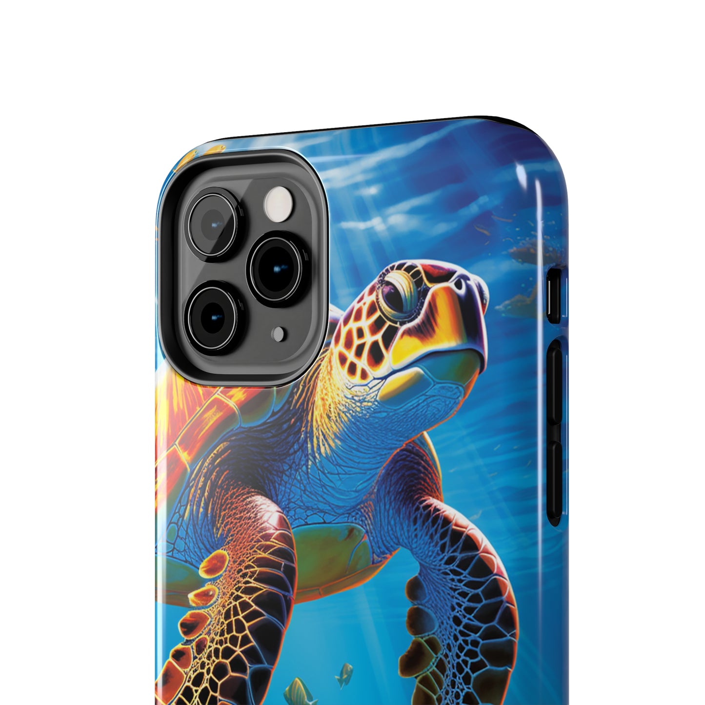 Serene Depths: A Majestic Sea Turtle Journey - Tough iPhone Cases