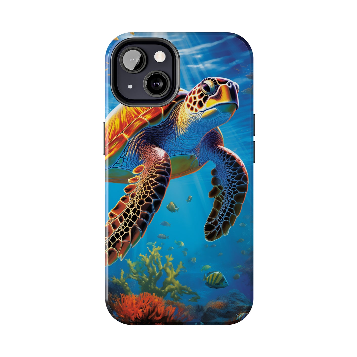 Serene Depths: A Majestic Sea Turtle Journey - Phone  Tough Cases