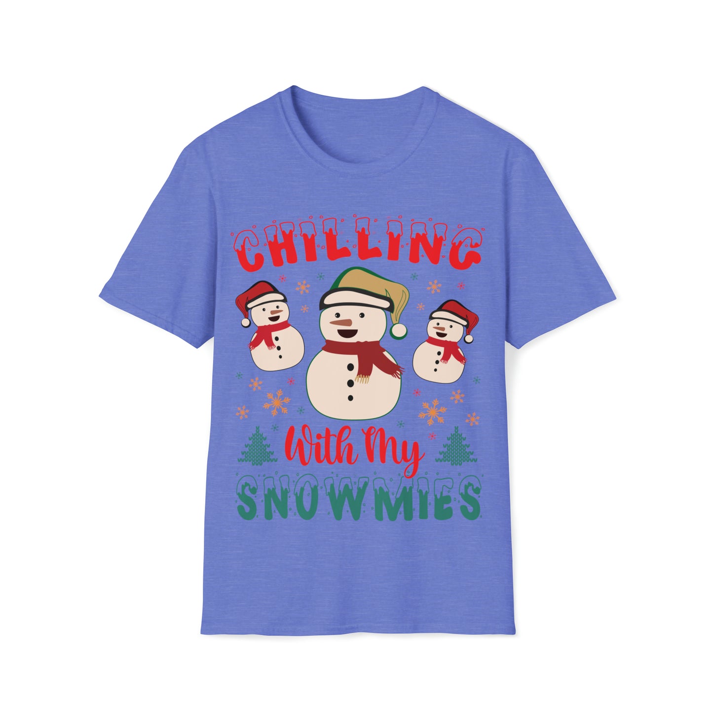 Chilling with my snowmies Unisex Softstyle T-Shirt