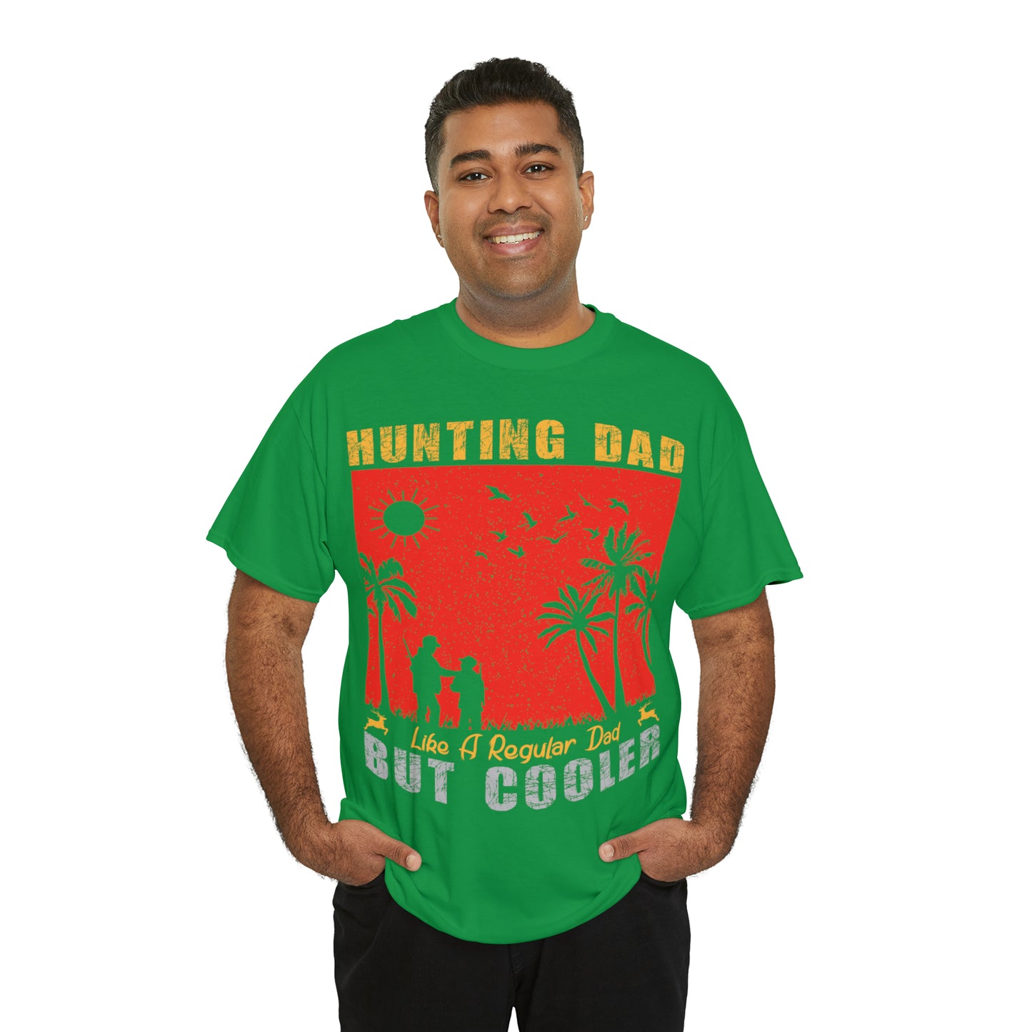 Father's Day Hunting Dad Like A Regular Dad  But Cooler Heavy Cotton Tee