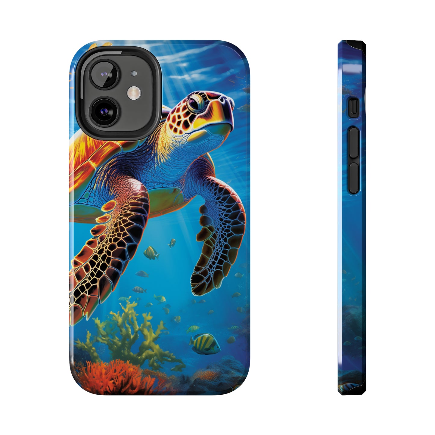 Serene Depths: A Majestic Sea Turtle Journey - Phone  Tough Cases