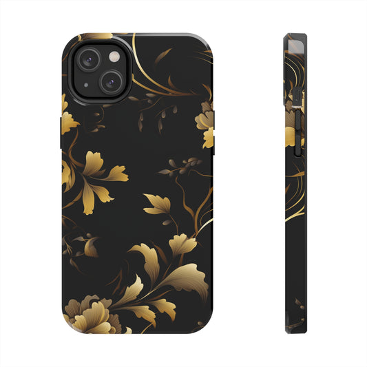 Golden Flowers Tough Phone Cases