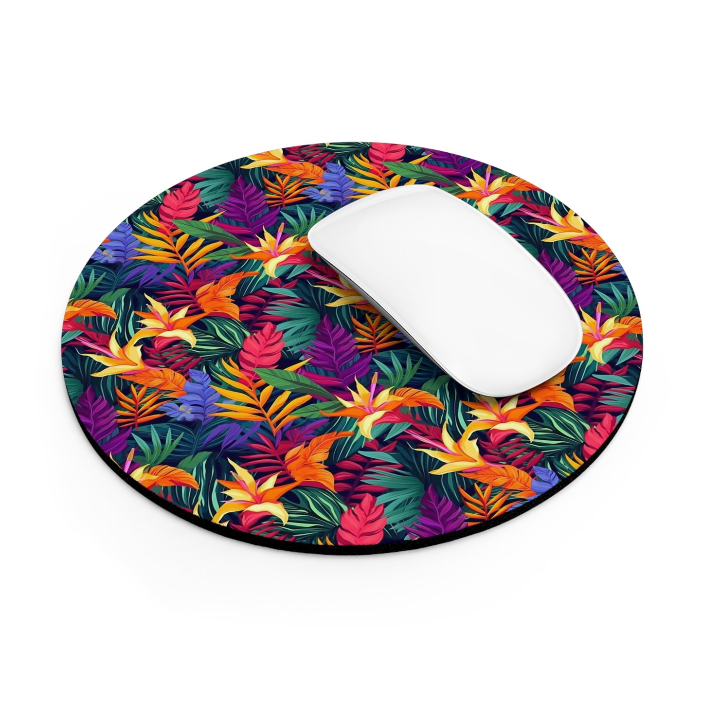 Tropicolor Bliss Round Mouse Pad