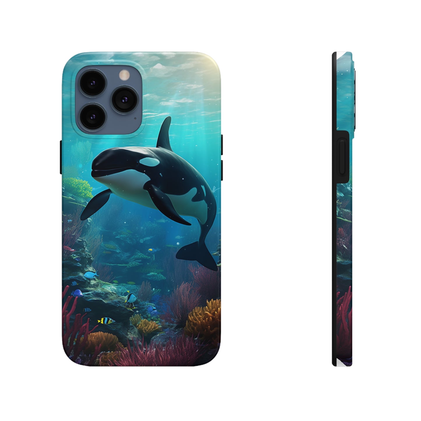 "Ocean Majesty: Killer Whale Submersion" Tough Phone Cases