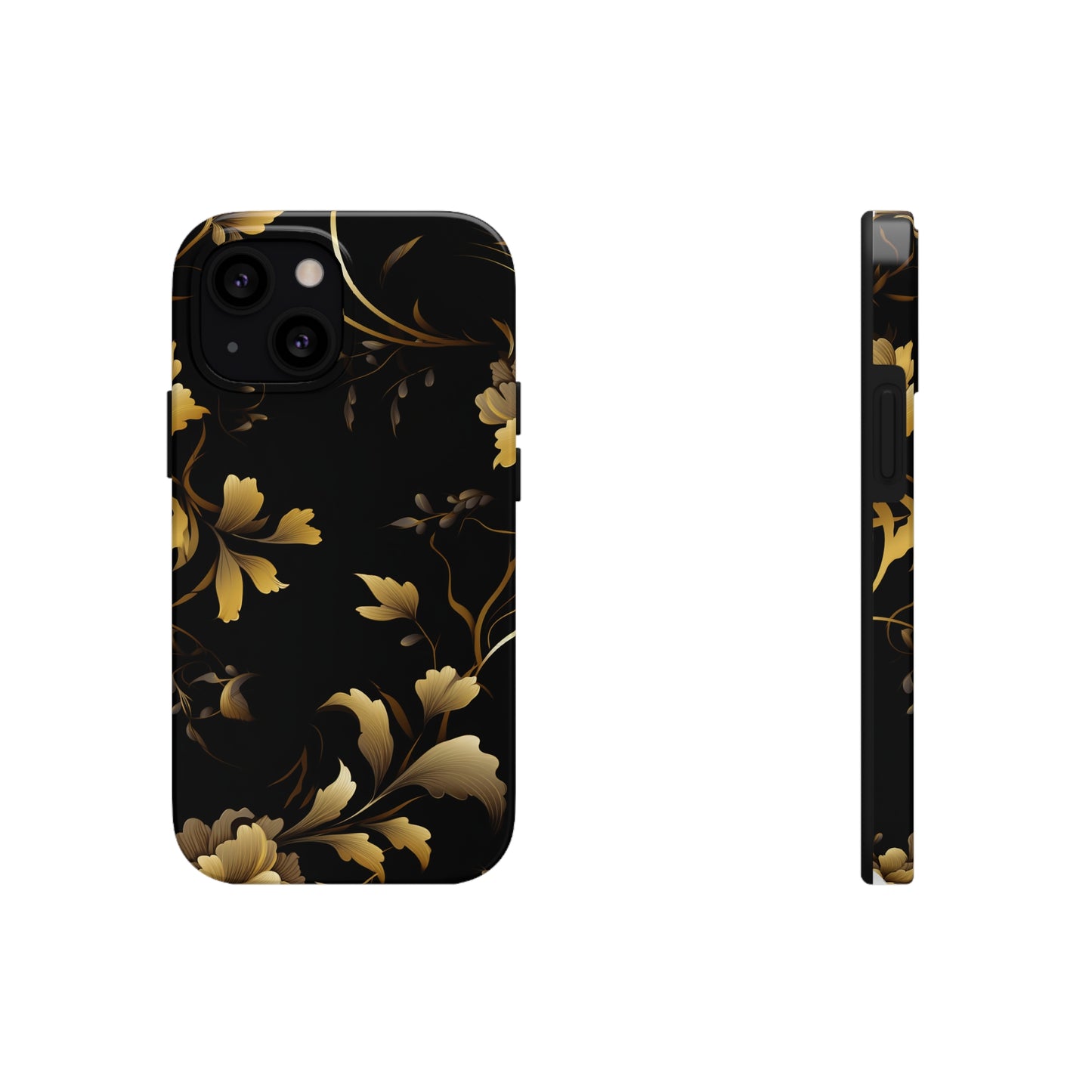 Golden Flowers Tough Phone Cases