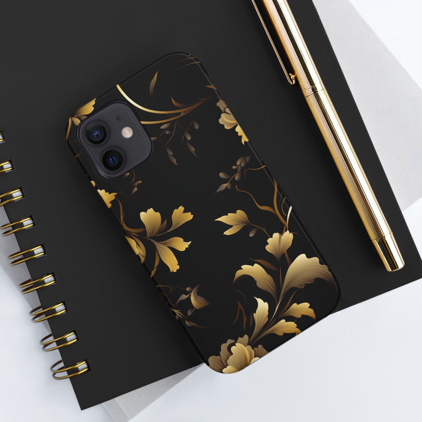 Golden Flowers Tough Phone Cases