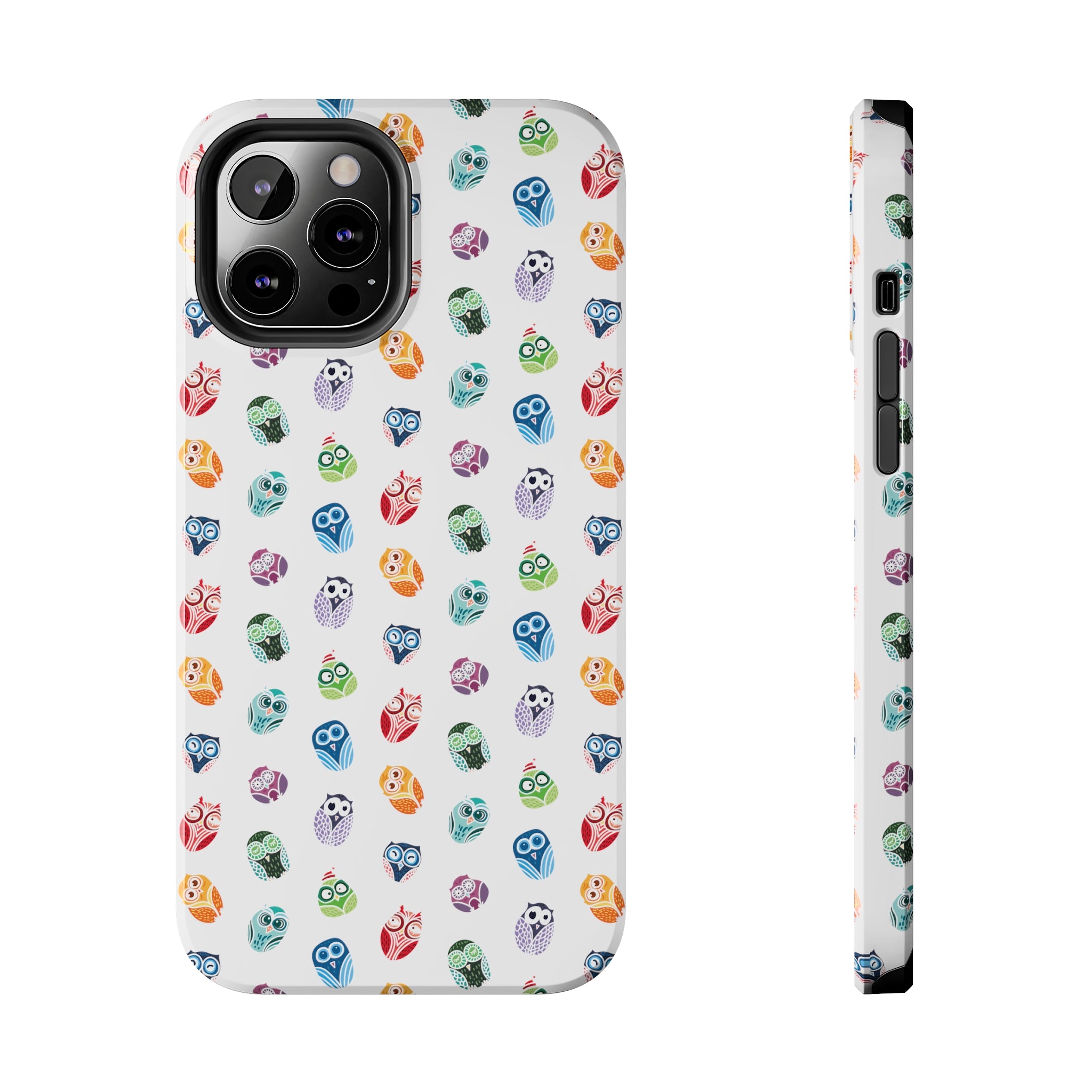 Funny Colorful Owls Tough iPhone Case, Samsung Case