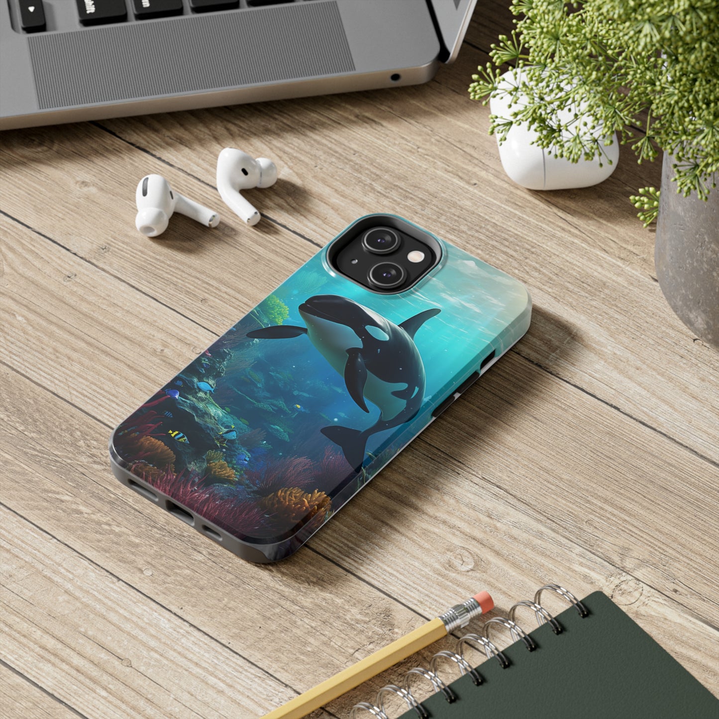 "Ocean Majesty: Killer Whale Submersion" Tough Phone Cases