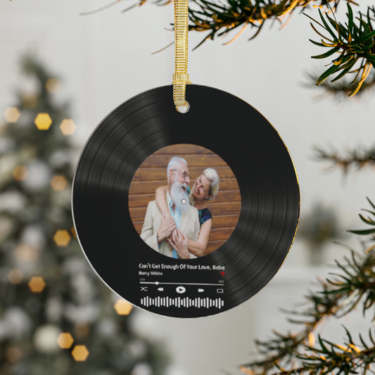 Personalized Photo of Vinyl Disc Acrylic Ornaments with Theme Favorite Song