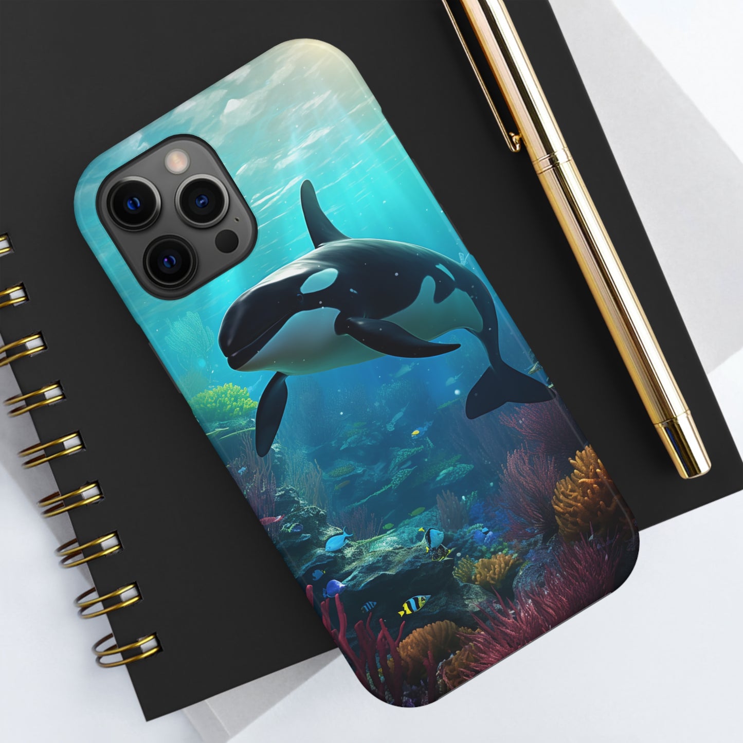 "Ocean Majesty: Killer Whale Submersion" Tough Phone Cases