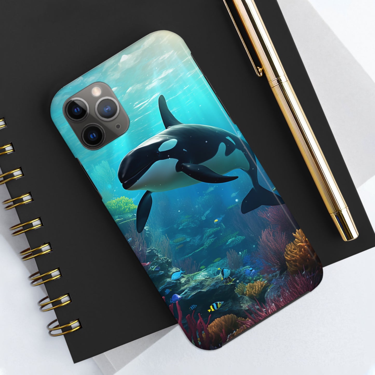 "Ocean Majesty: Killer Whale Submersion" Tough Phone Cases