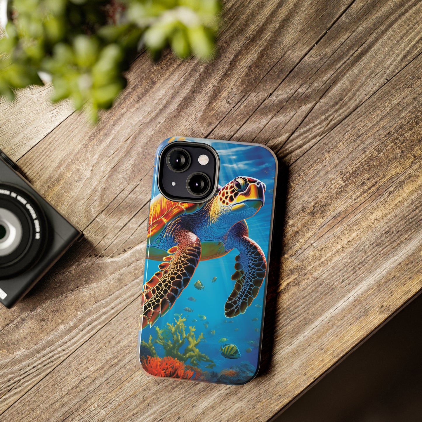 Serene Depths: A Majestic Sea Turtle Journey - Phone  Tough Cases