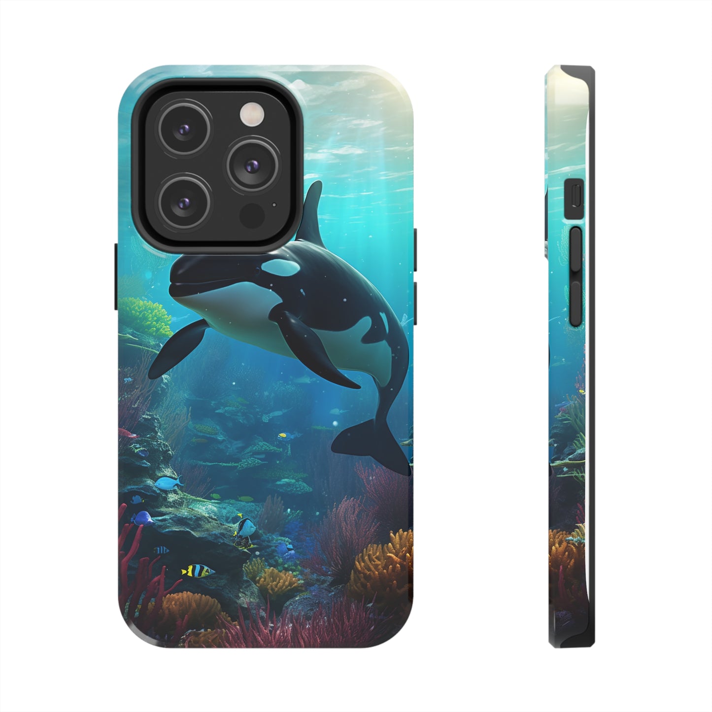 "Ocean Majesty: Killer Whale Submersion" Tough Phone Cases