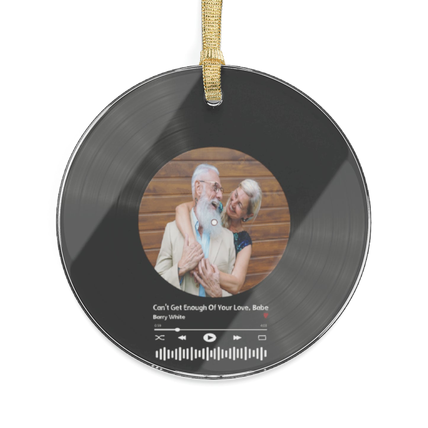 Personalized Photo of Vinyl Disc Acrylic Ornaments with Theme Favorite Song