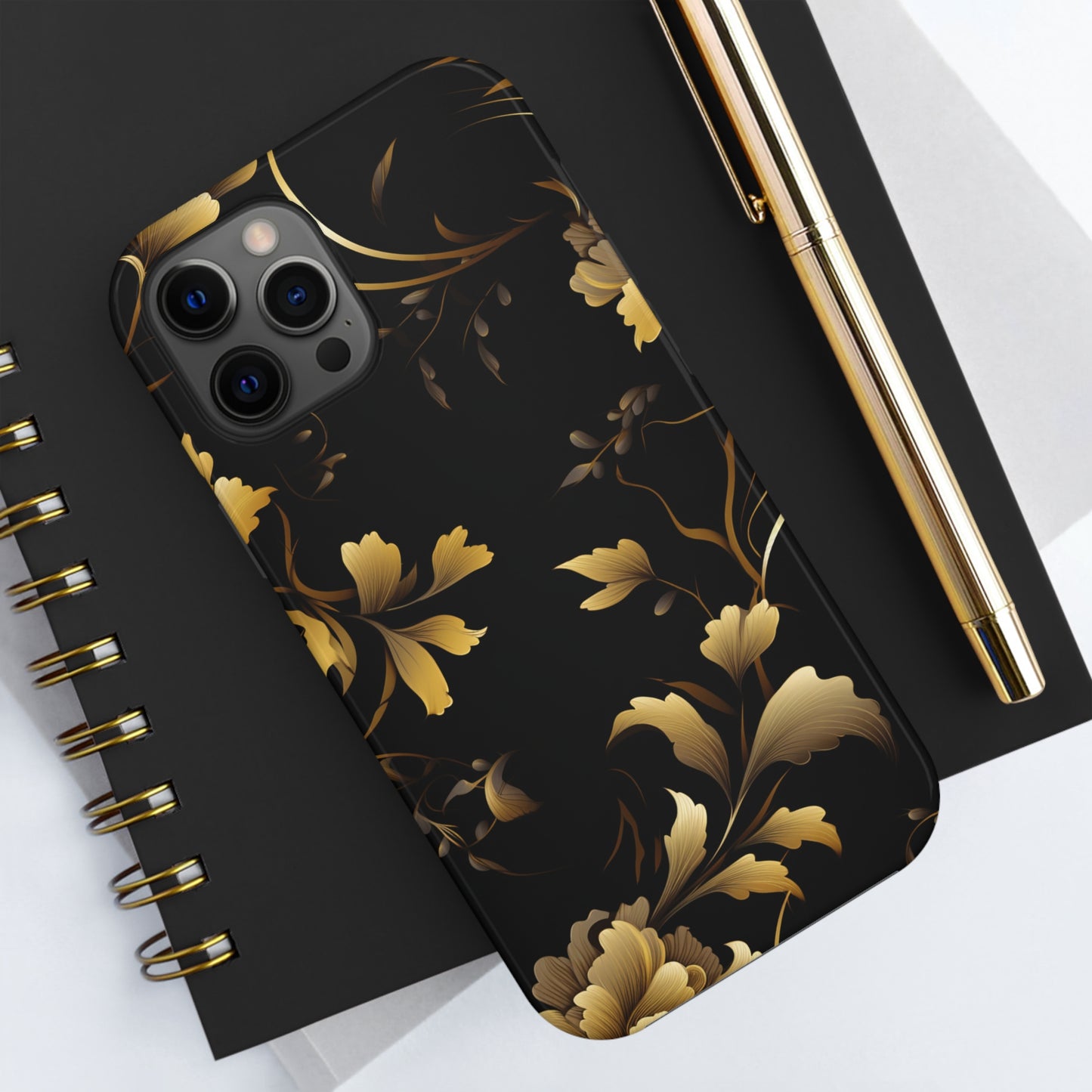 Golden Flowers Tough Phone Cases