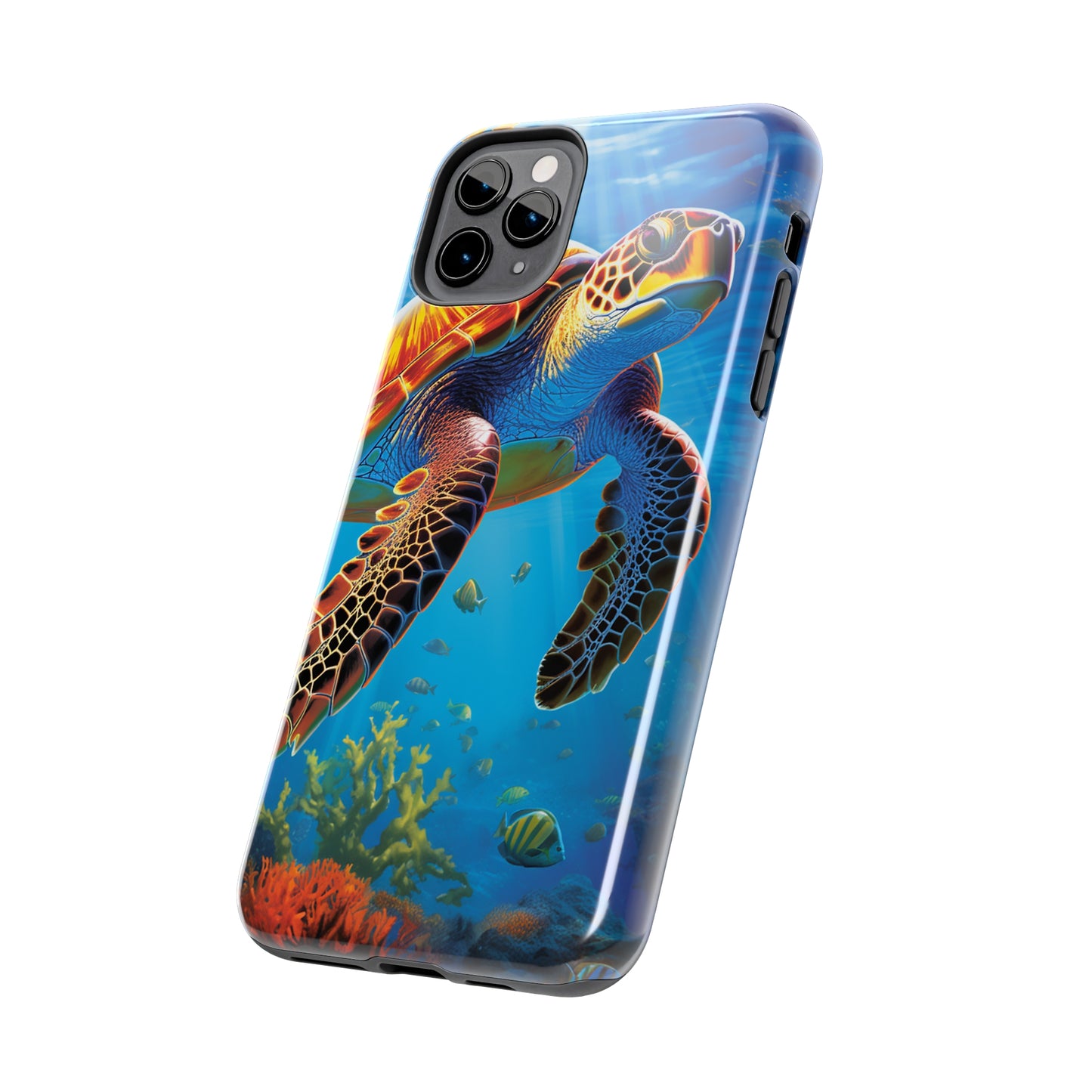 Serene Depths: A Majestic Sea Turtle Journey - Phone  Tough Cases