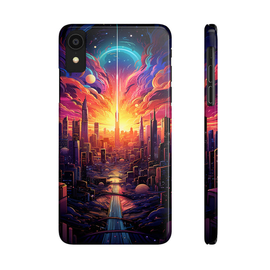 Futuristic City Slim Phone Cases