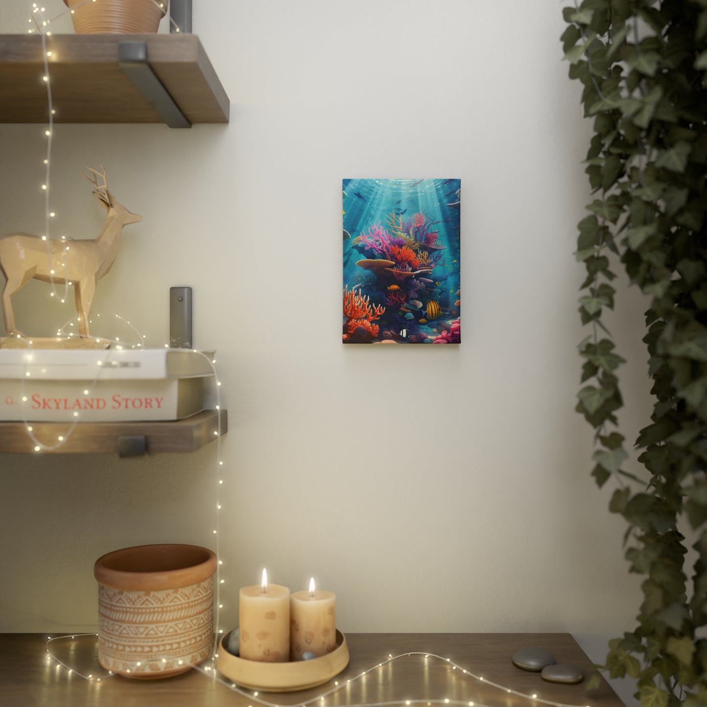 Oceanic Serenity: Deep Sea Delights Canvas Photo Tile