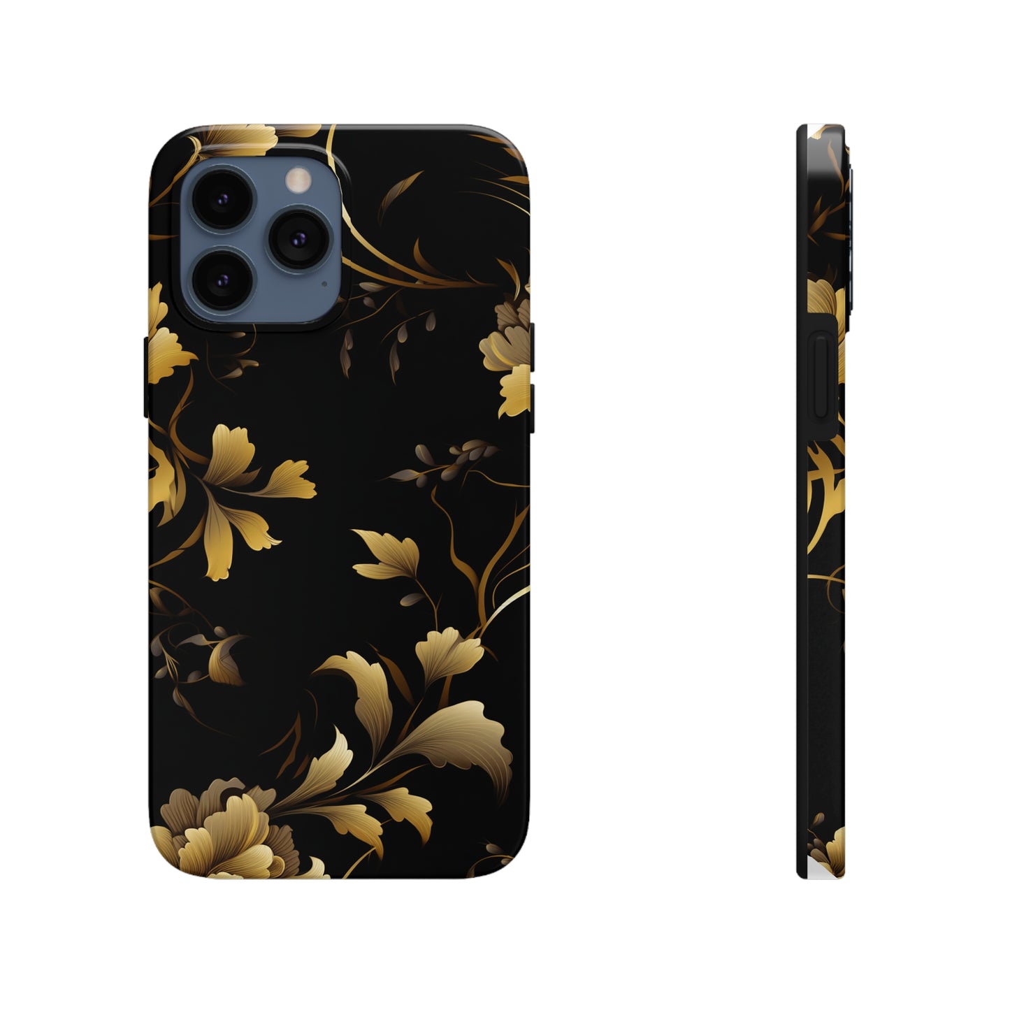 Golden Flowers Tough Phone Cases