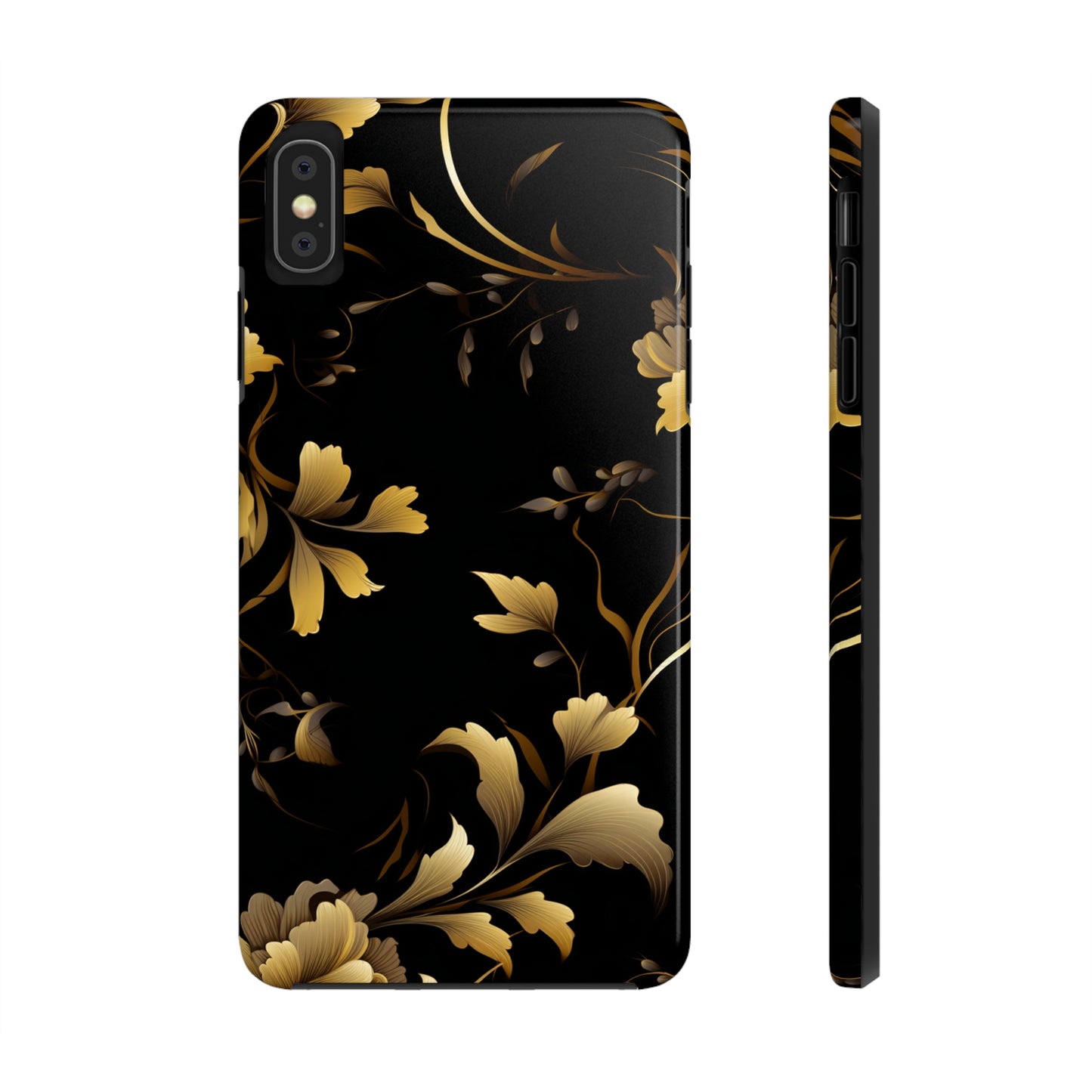 Golden Flowers Tough Phone Cases