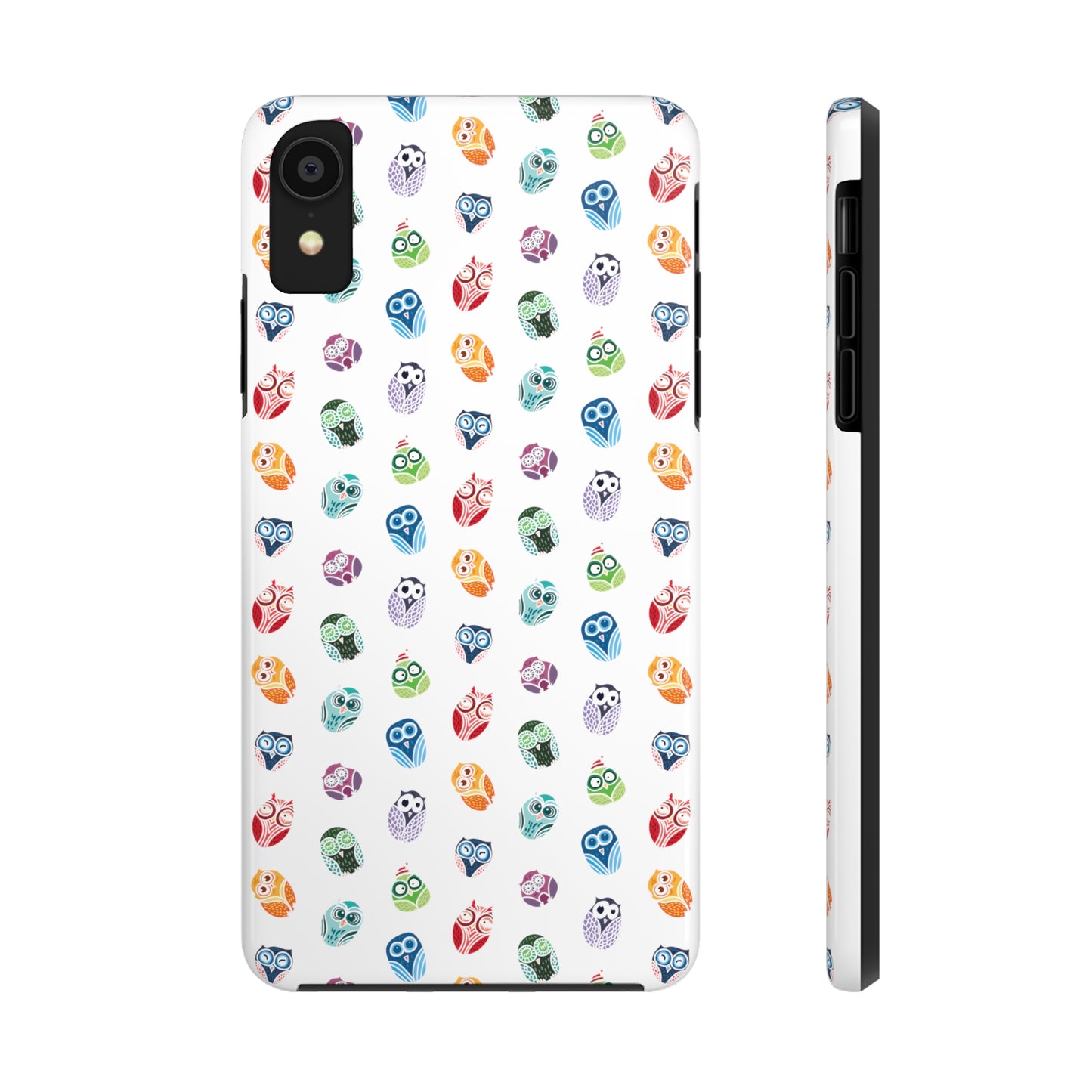 Funny Colorful Owls Tough iPhone Case, Samsung Case