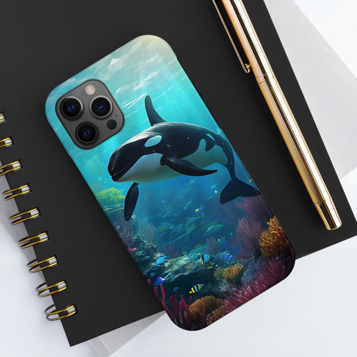 "Ocean Majesty: Killer Whale Submersion" Tough Phone Cases