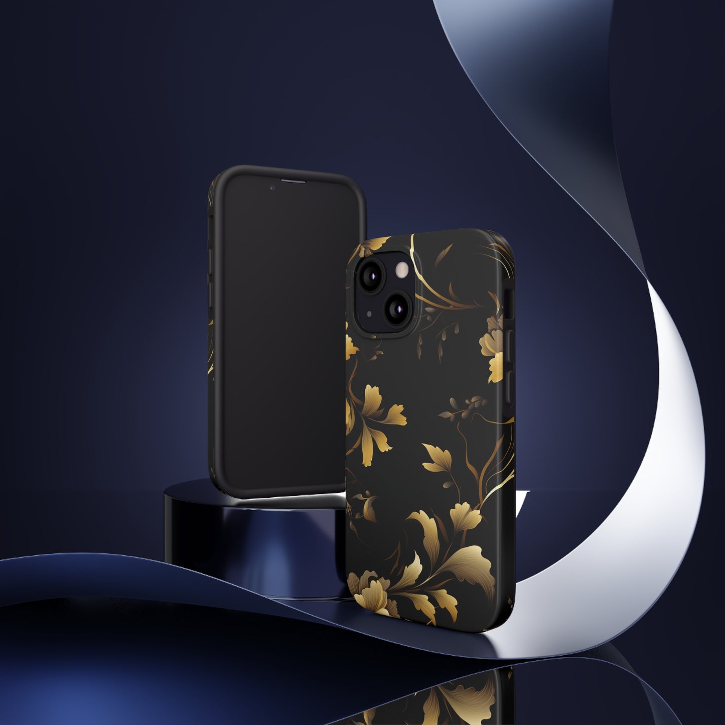 Golden Flowers Tough Phone Cases