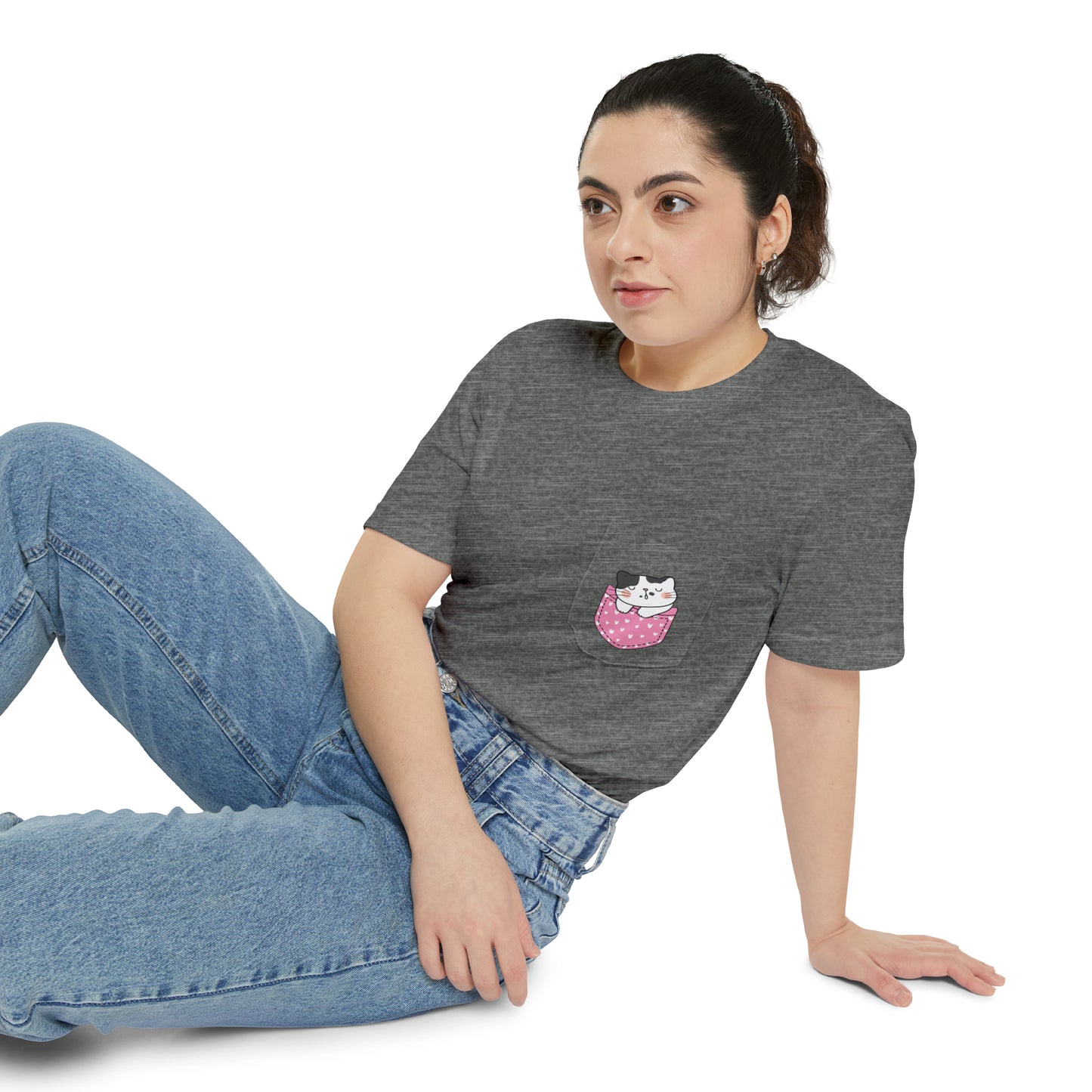 Pocket Cat Ver. 3 Unisex Pocket T-shirt