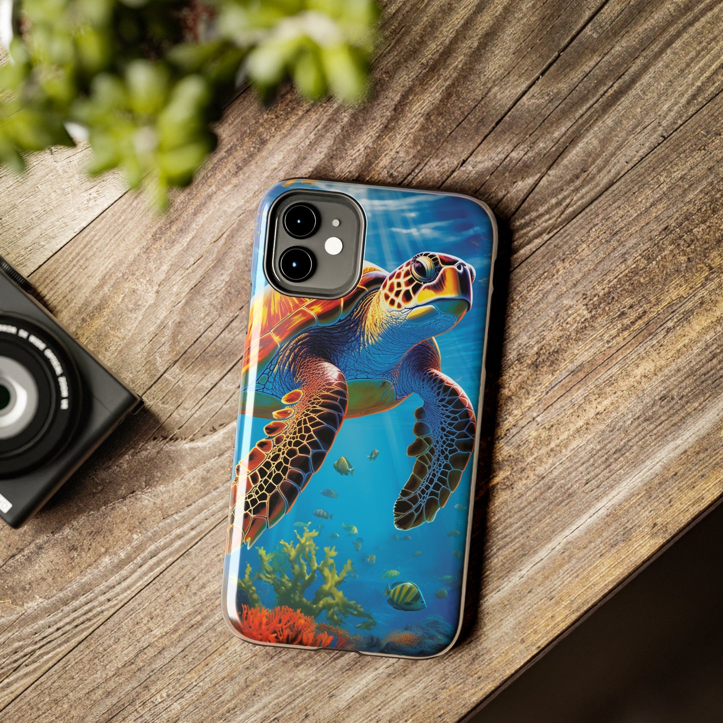 Serene Depths: A Majestic Sea Turtle Journey - Phone  Tough Cases