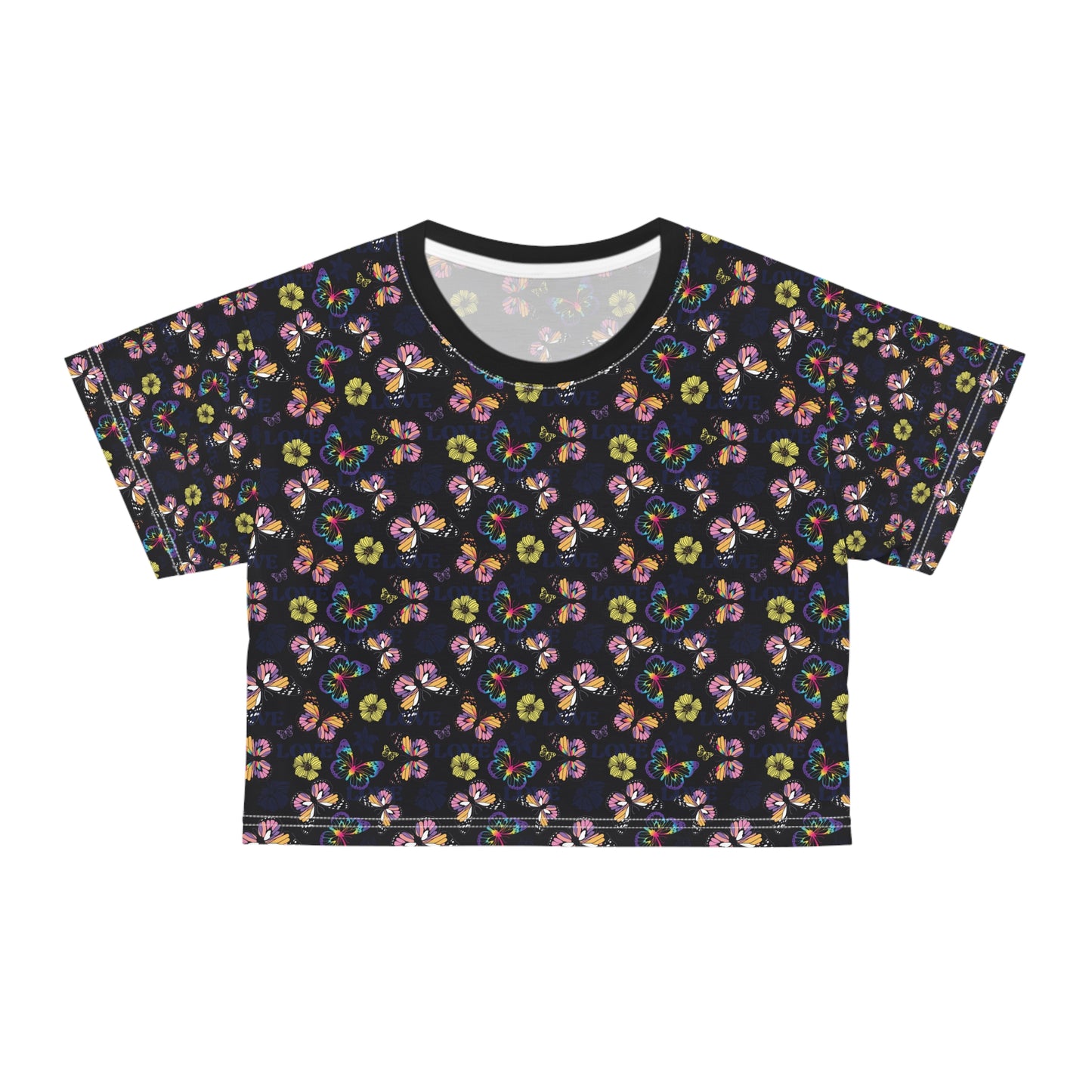 Butterfly Crop Tee (AOP)