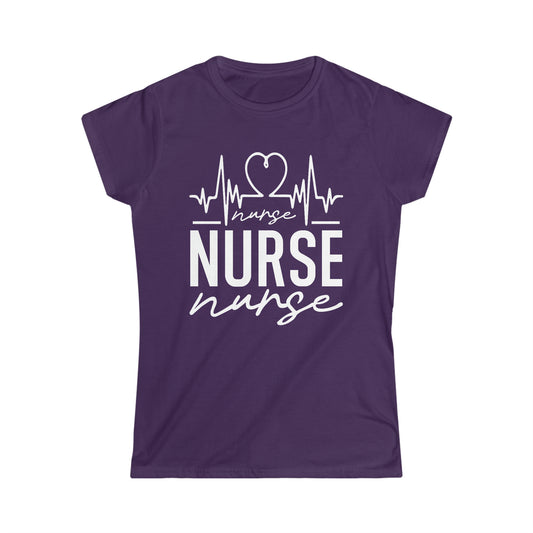 Heartbeat Nurse Women's Softstyle Tee