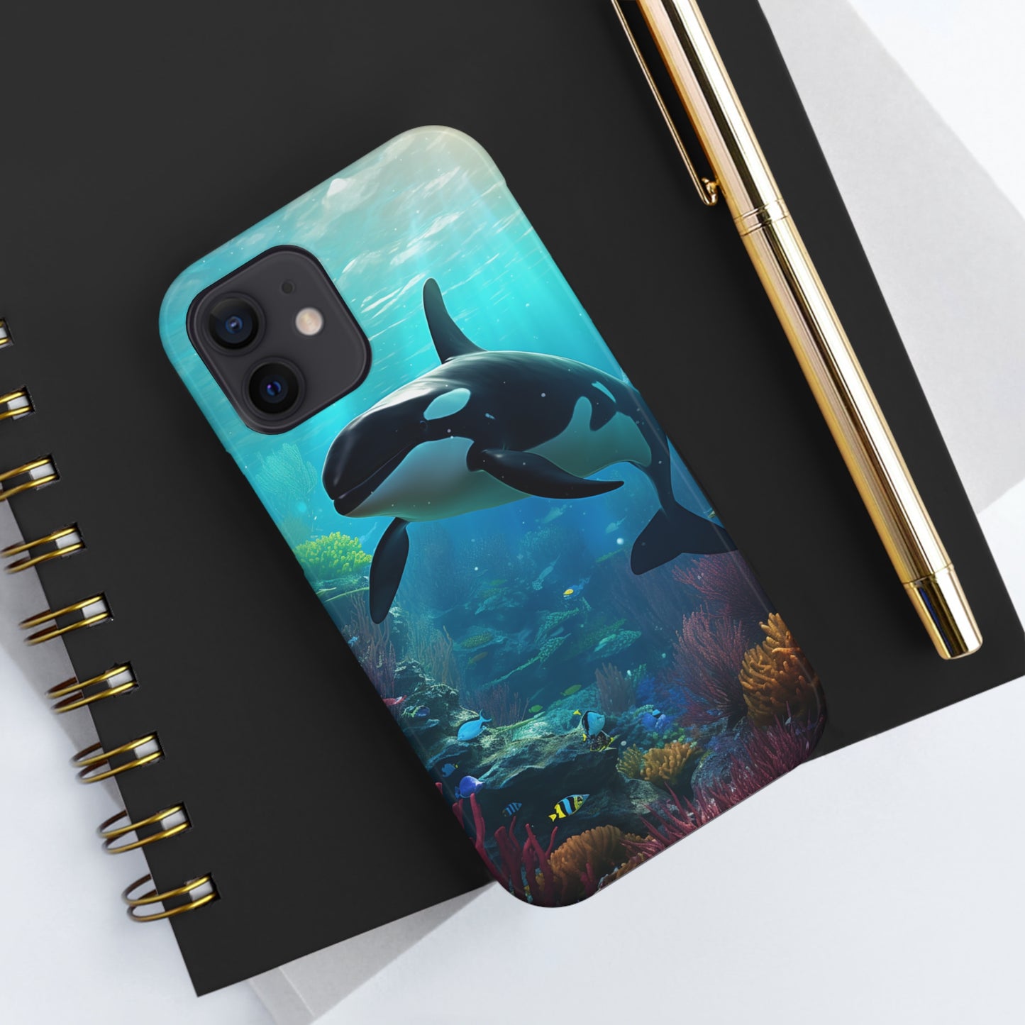 "Ocean Majesty: Killer Whale Submersion" Tough Phone Cases