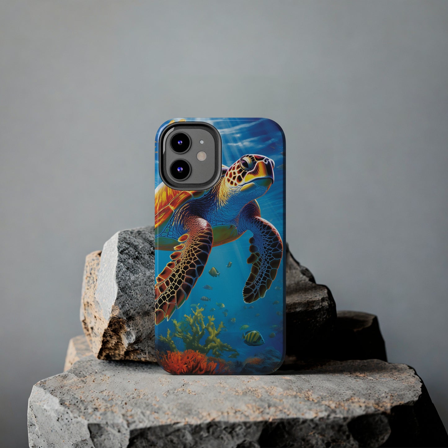 Serene Depths: A Majestic Sea Turtle Journey - Phone  Tough Cases