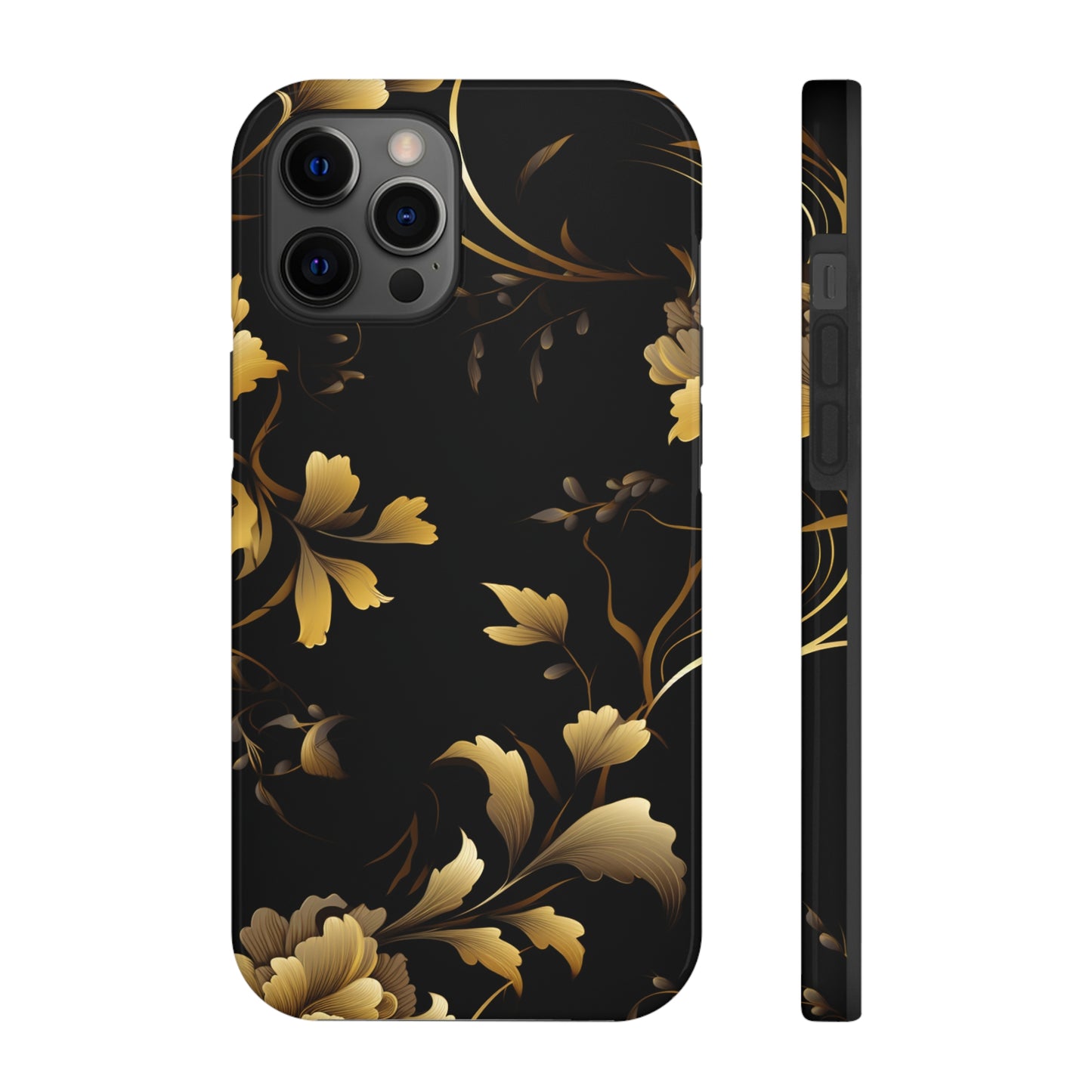 Golden Flowers Tough Phone Cases