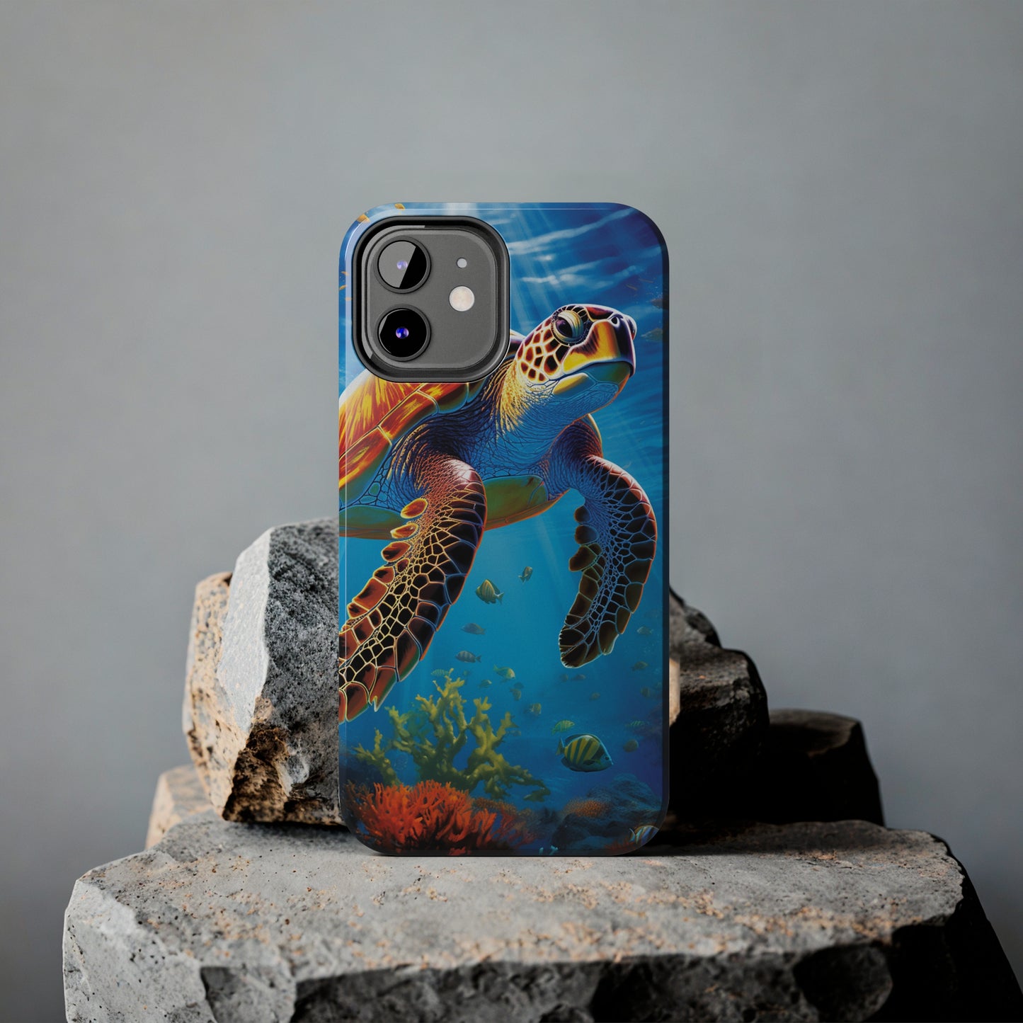 Serene Depths: A Majestic Sea Turtle Journey - Phone  Tough Cases