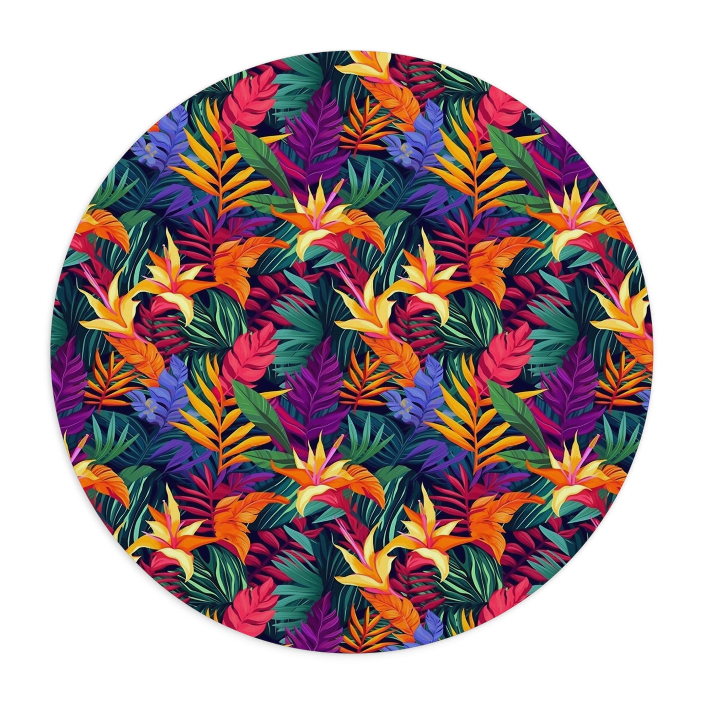 Tropicolor Bliss Round Mouse Pad